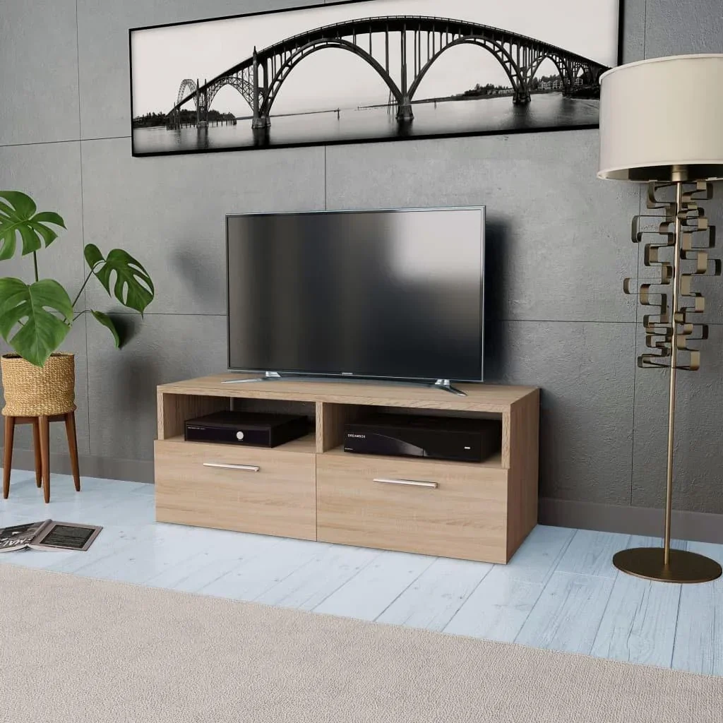 TV-Schrank 95x35x36 cm Spanplatte Eiche Farbe