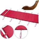 Gartenkissen - Für Liege - Mit abnehmbarem Kissen - Rot - 117x58x7cm