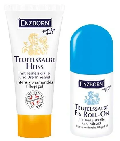 Set Teufelssalbe EIS, Roll-on, 50 ml + Probe Teufelssalbe Heiss, 10 ml