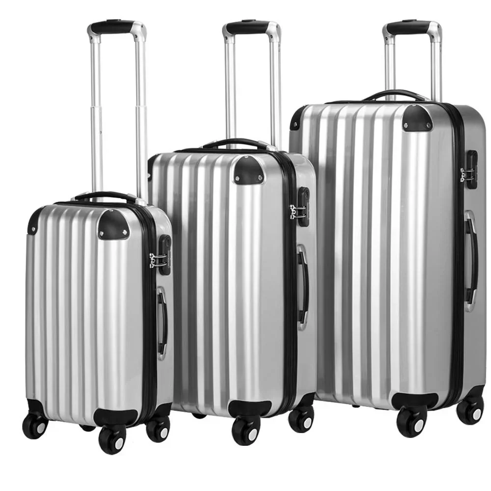 Hartschalenkoffer-Set 3-teilig silber M/L/XL 36L/59L/89L