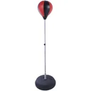 Punchingball-Set mit Boxhandschuhe schwarz/silber/rot