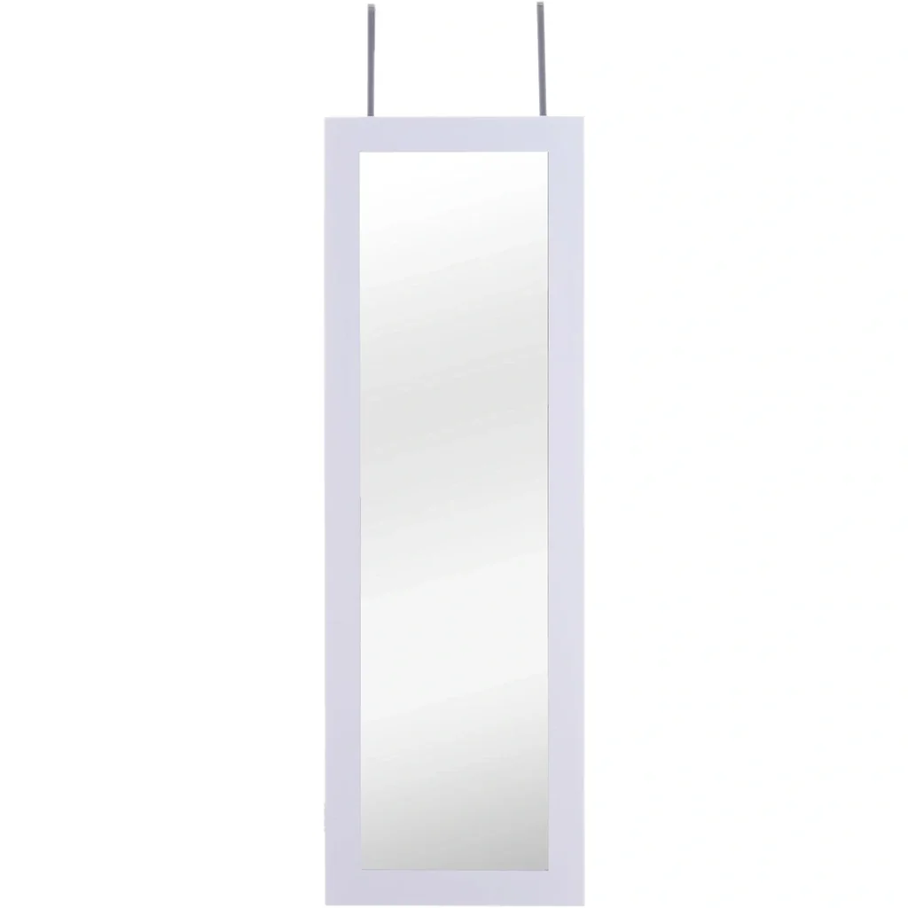 Spiegelschrank Schmuckschrank mit Innenspiegel ausklappbare Wandspiegel höhenverstellbar Weiß