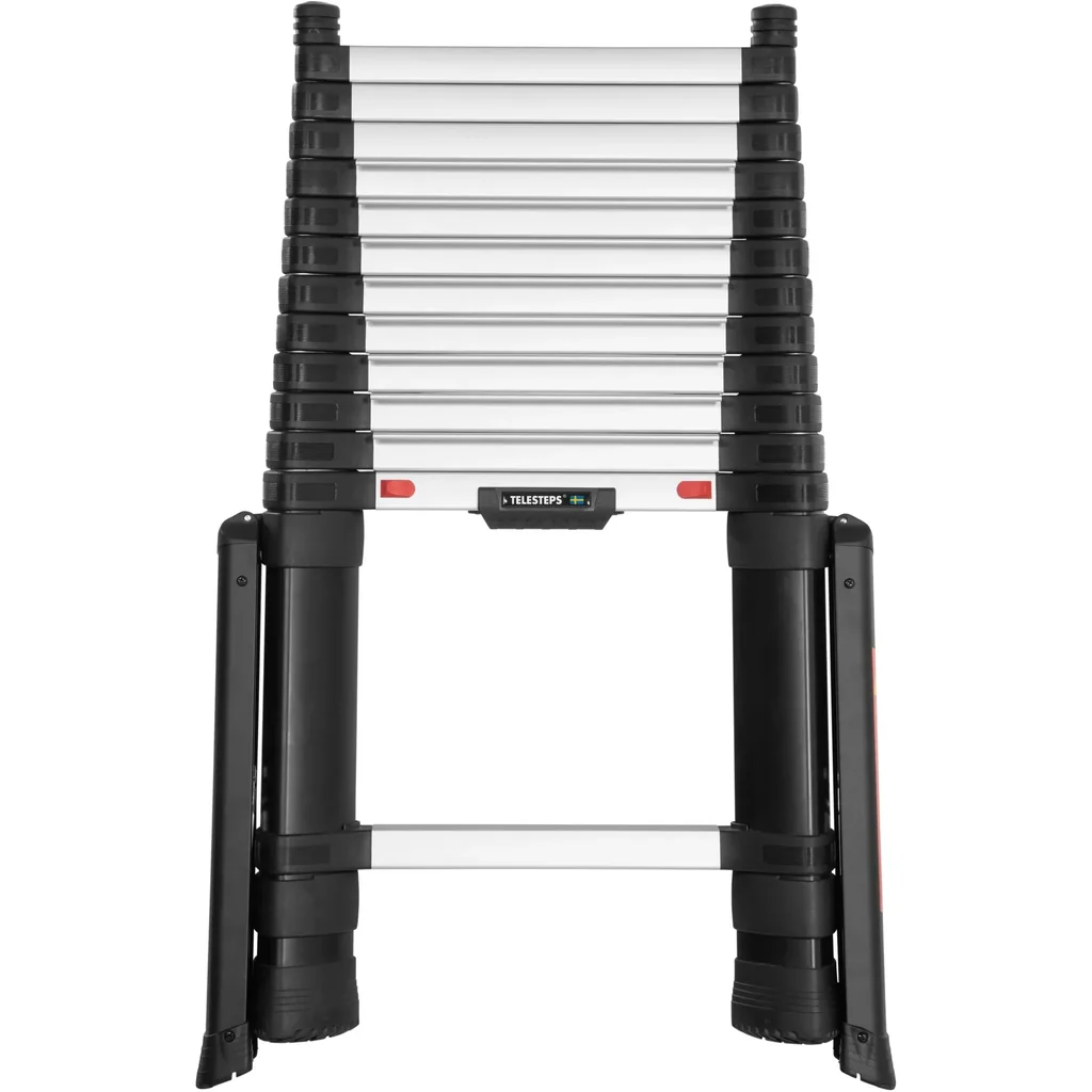 Teleskop-Anlegeleiter, PrimeLine, 4,1 Meter, mit Stabilisator