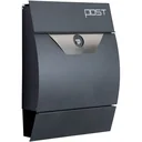 Briefkasten Wandbriefkasten mit Zeitungsfach abschließbar 2 Schlüssel Stahl