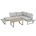 Gartenmöbel-Lounge-Set "Aruba" - grau  