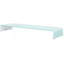 TV-Schrank/Monitorständer weiß 110x30x13 cm Glas