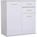 Kommode Standschrank Sideboard Schubladenkommode Beistellschrank verstellbar Fach mit 2 Schubladen Weiß 71 x 35 x 76 cm