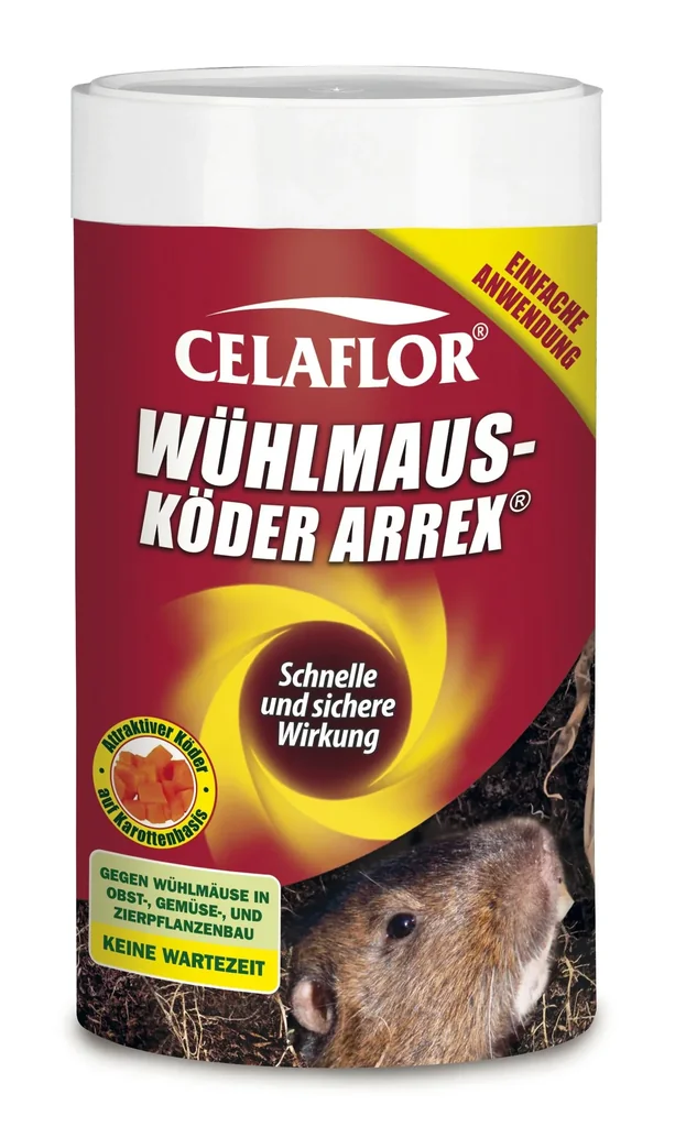 Wühlmausköder Arrex - wirkt schnell und zuverlässig