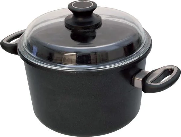 Kochtopf mit Glasdeckel, 24 cm, 13 cm hoch, 5 Liter