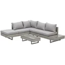 3-tlg. Luxus Polyrattan Gartengarnitur Gartenmöbel Garten-Set Sitzgruppe Loungeset Loungemöbel inkl. Ablagen und Beistel