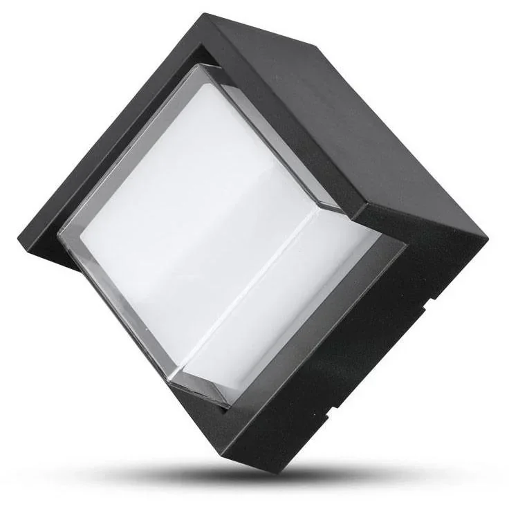 VT-831 LED-Wandleuchte - 7W - 3000K - 400 Lumen - Schwarz - Quadrat