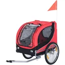 Hundeanhänger Fahrradanhänger Hunde Fahrrad Anhänger Rot/Schwarz