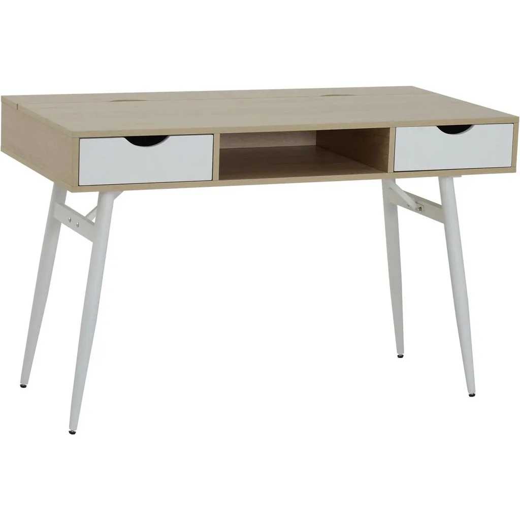 Schreibtisch PC-Tisch Bürotisch Arbeitstisch Computertisch mit 2 Schubladen 120 x 60 x 76 cm