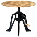 Beistelltisch 60x(46-63) cm Mangoholz massiv und Gusseisen