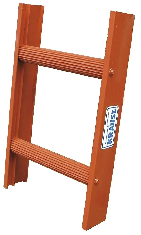 Kaminkehrerleiter, Alu, 14 Sprossen, Farbe rot, B 33/ L 395 cm