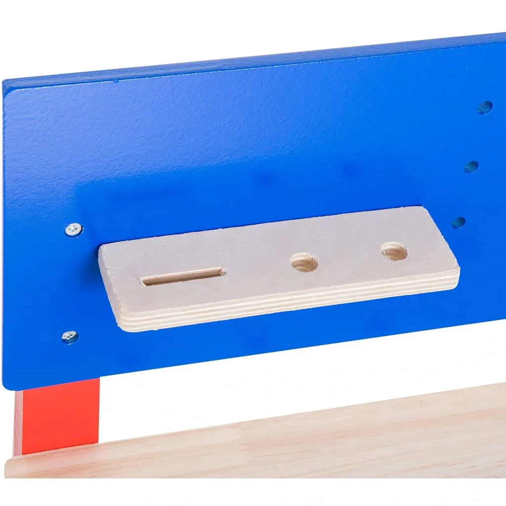 Kinder Werkbank Werkstatt Deluxe Kinderwerkbank Zubehör 20 PC Spielzeug Rot Blau L46xB30xH65