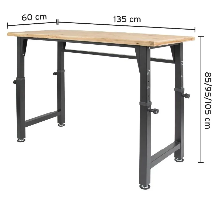 Höhenverstellbare Werkbank