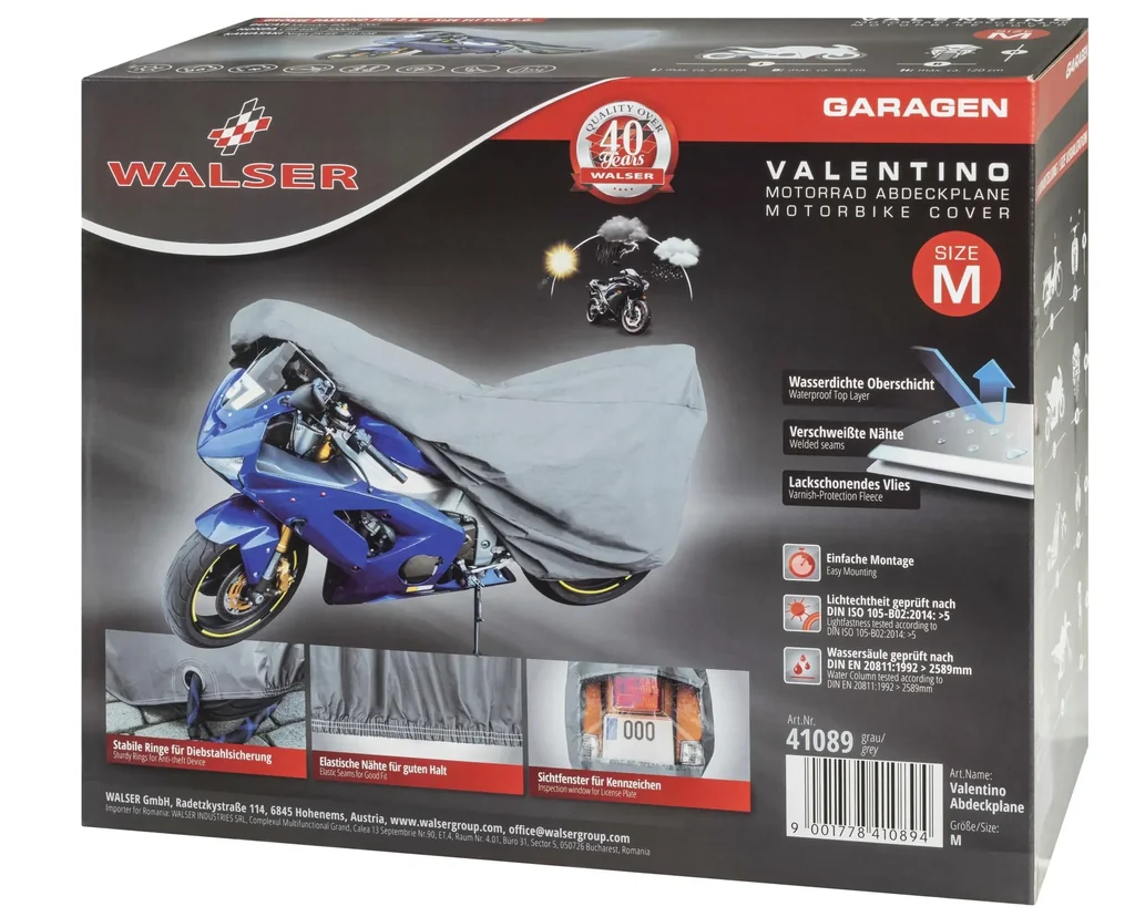 Motorradgarage Sport - Grösse M - 215 x 95 x 120 cm - PVC