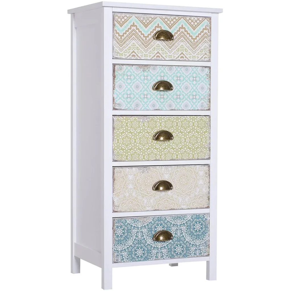 Schubladenkommode im Shabby Chic Look bunt