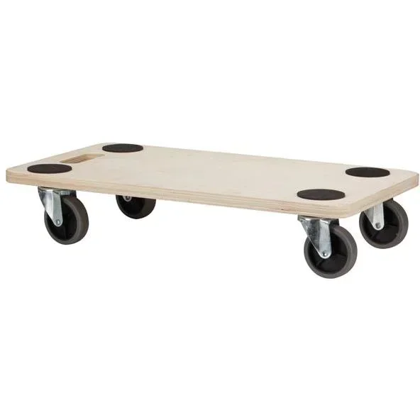 Möbelroller, Umzugshilfe 150 kg, Sperrholzplattform 56 x 30 cm, rutschfeste Beschichtung, 4 Lenkrollen, zum Bewegen von Möbeln, Kartons, Pflanzen, Haus und Werkstatt