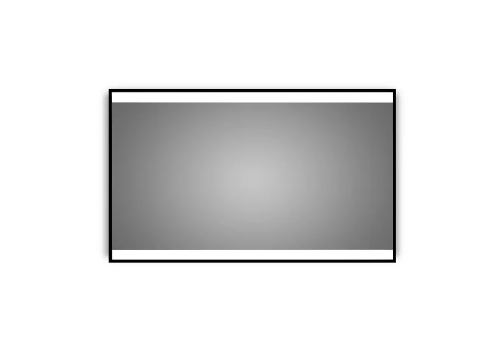 Badezimmerspiegel mit Beleuchtung, "Black Shine" - 120 x 70 cm