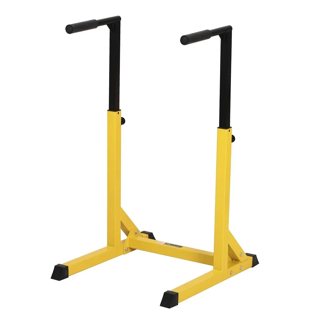 Dipstation Klimmzugstange Kraftstation mit Hantelbank Bauchtrainer klappbar Rückentrainer Stahl Max.100KG ideal für Hom