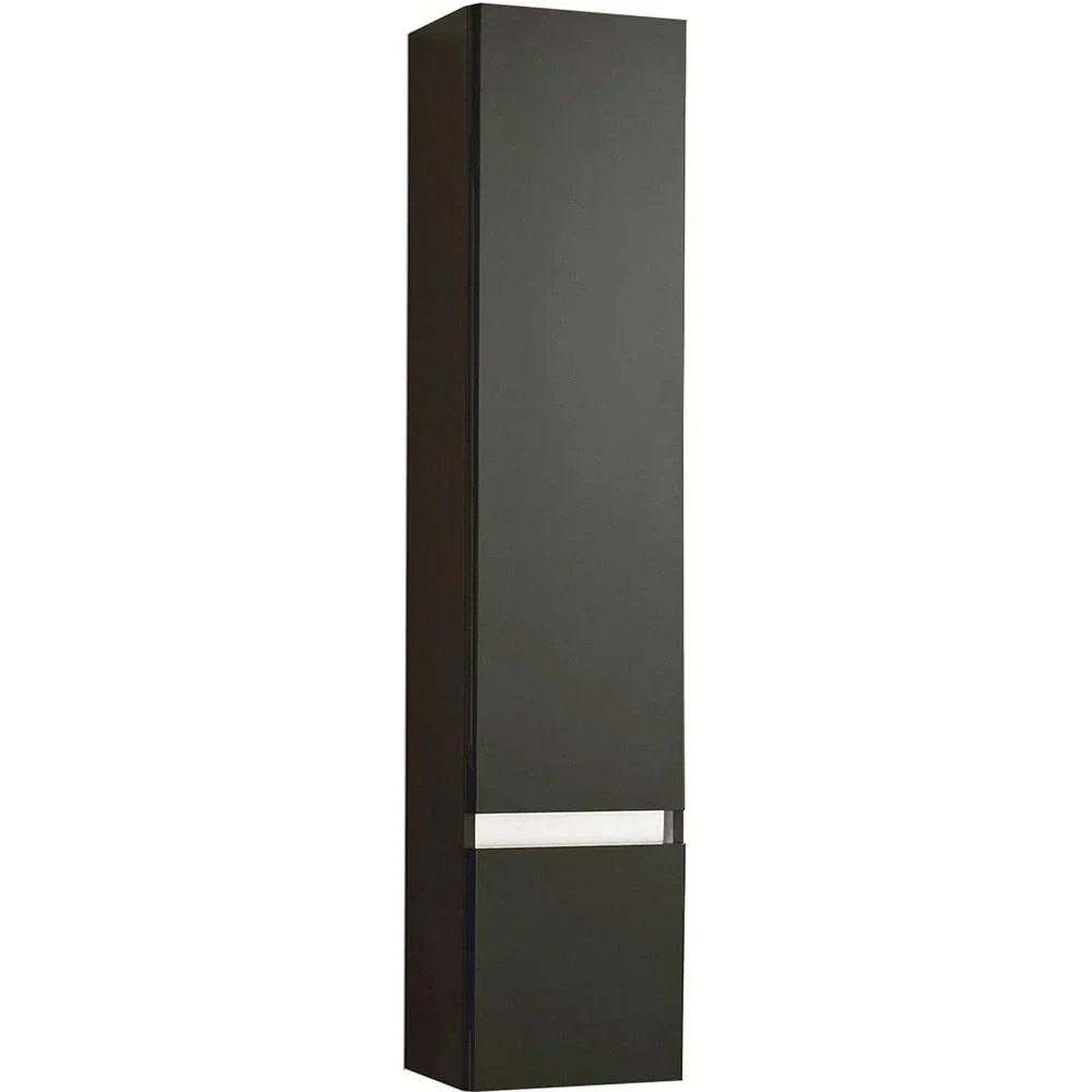 Stripe Bade Hoher Schrank rechts 35x156cm schwartz