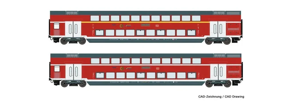 2-tlg. Set: Doppelstockwagen, DB AG (AC)