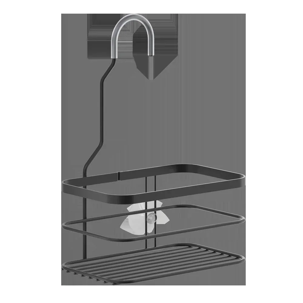 Duschenboy klein "Origin Lava", Schwarz, matt, 20 x 12 x 29 cm