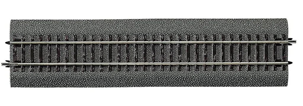 6 Stück Gerades Gleis G1 mit Bettung, Länge 230 mm