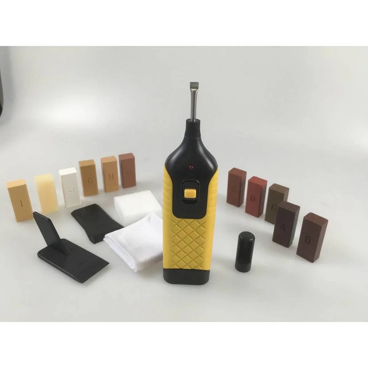 Reparaturset für Laminat + Satz mit 11 Farben Hartwachsstangen