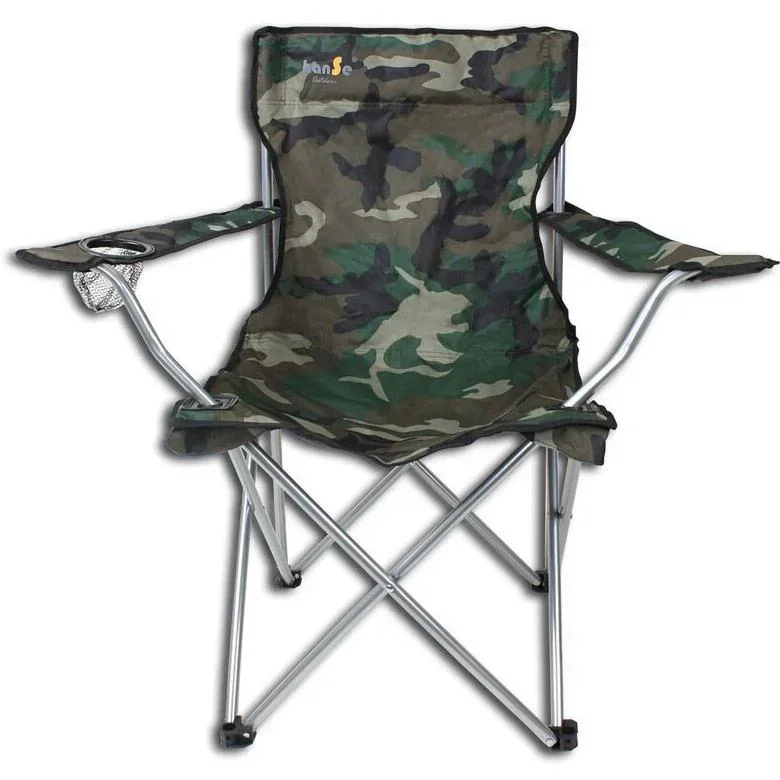 Werkzeug Campingstuhl in Tarnfarbe - max 100 kg - zusammenklappbar