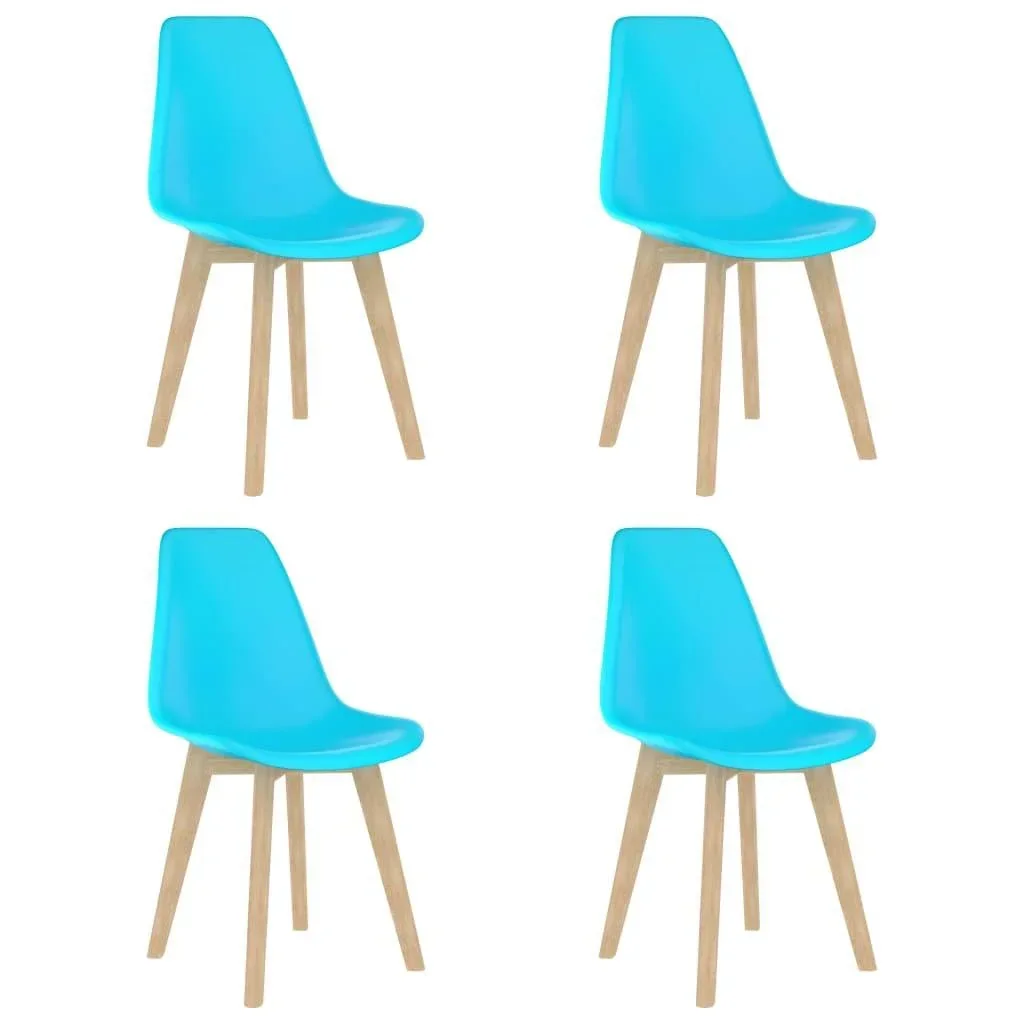 Esszimmerstühle 4tlg. Kunststoff blau
