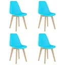 Esszimmerstühle 4tlg. Kunststoff blau