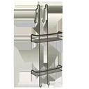 Duschregal "Origin Lava", Schwarz, matt, 26 x 19 x 70 cm