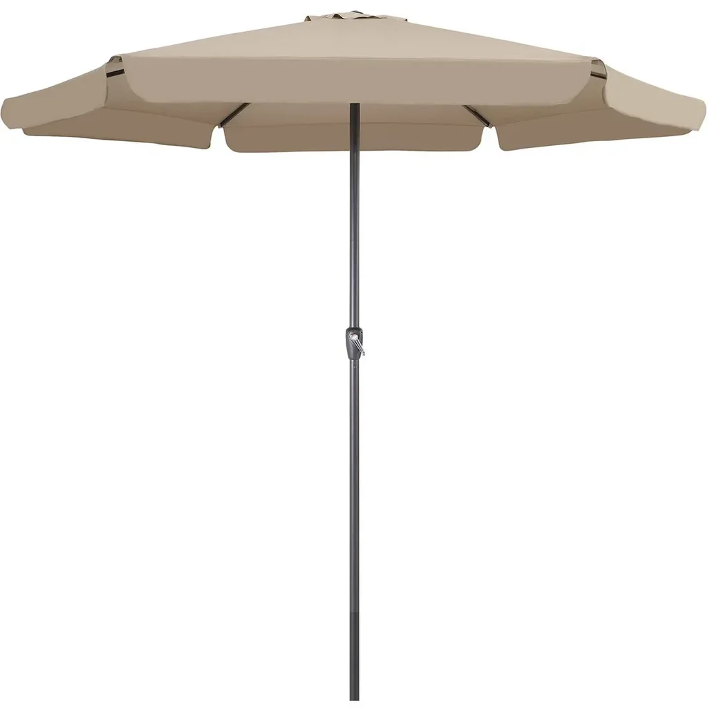 Aluminium XXL Sonnenschirm - taupe - Ø330cm - 266cm hoch - wasserabweisend