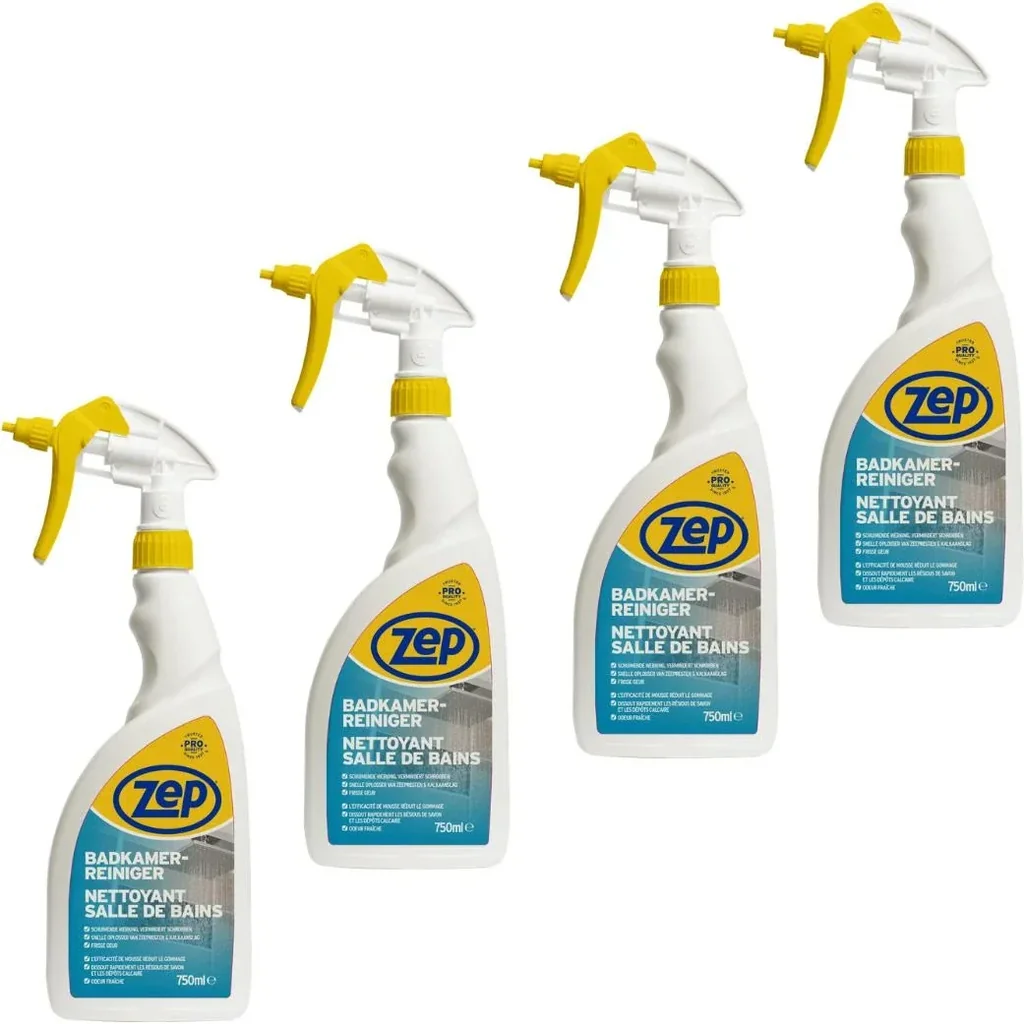 ZEP Badreiniger - 750 ml x 4 Stück - Verbraucherpackung