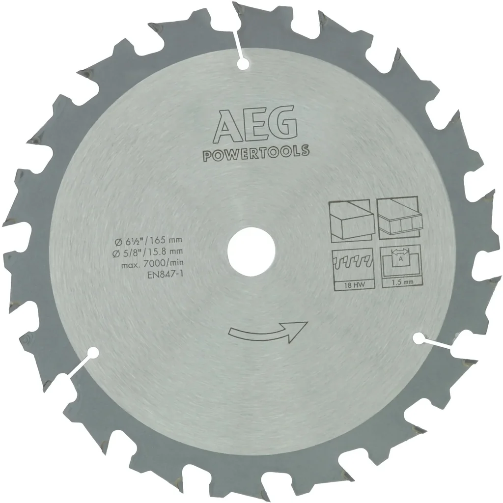 Kreissägeblätter schnurlose Geräte 165 / 15,8mm