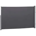 Seitenmarkise, Sicht- und Sonnenschutz, Seitenrollo, Polyester, Grau, 3 x 1,8 m