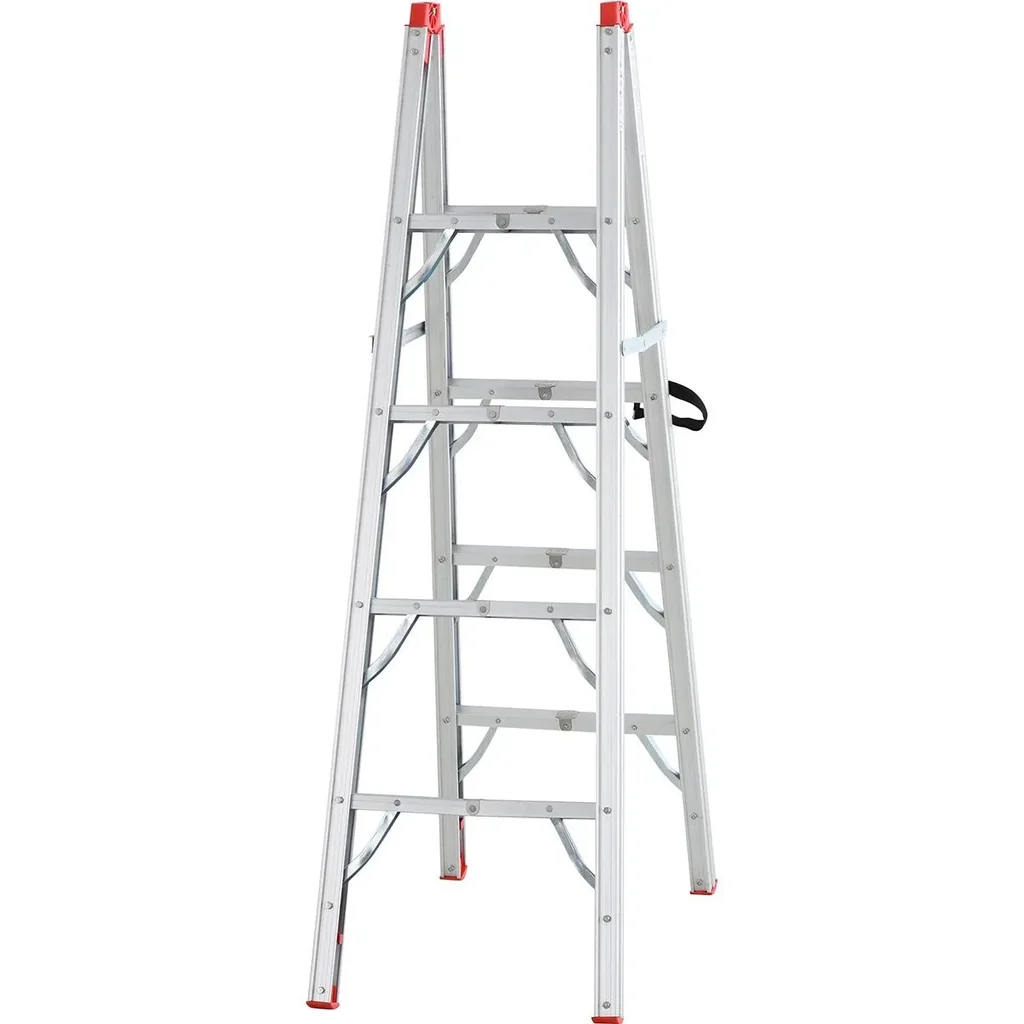 Klappbare Leiter Aluminium, silberfarbig