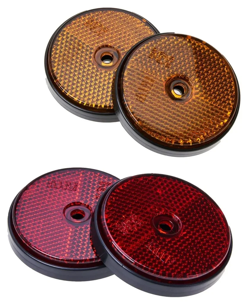 Reflektor, rot, rund, 2 Stück