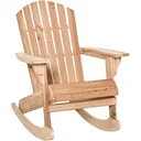 Adirondack Gartenstuhl Schaukelstuhl Schaukelsessel Gartensessel Gartenmöbel Balkonstuhl Natur 77 x 94 x 97 cm