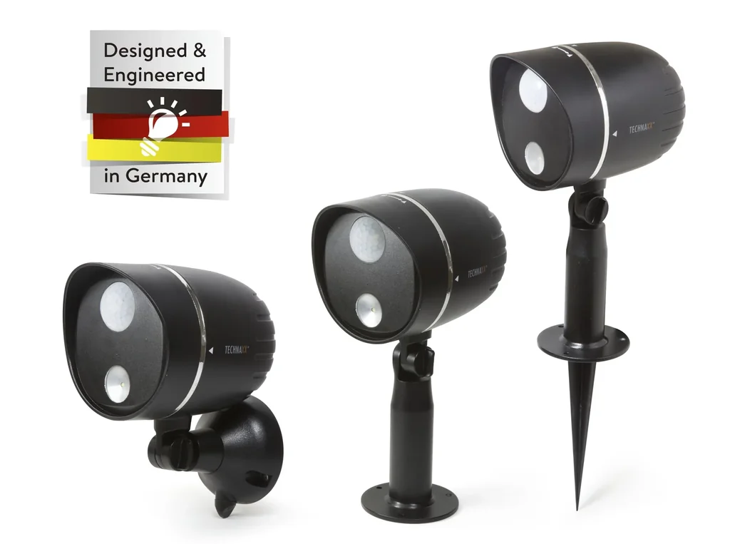 Batteriebetriebe LED Außenleuchte mit PIR Bewegungserkennung