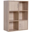 6 Fächer Bücherregal Standregal Raumteiler Dekoregal Schrank Holz Natur 61,5 x 29,5 x 80 cm