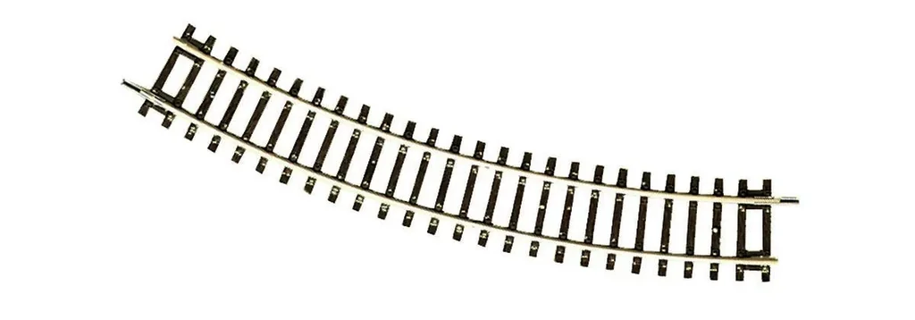 12 Stück Gebogenes Gleis R2, Radius 358 mm, Bogenwinkel 30°