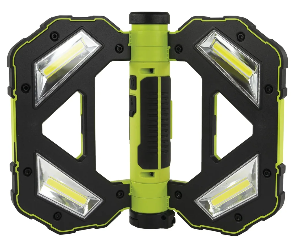 LED Arbeitsleuchte mit Akku und separatem Leuchtenkopf, 270° klappbar