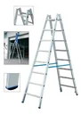 Alu Sprossen Doppelleiter 2 x 6 Sprossen Leiter