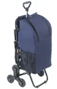 Treppensteiger-Einkaufstrolley mit Sitz, Blau