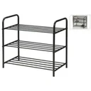 Schuhregal mit 3 Schichten 58x34x66 cm