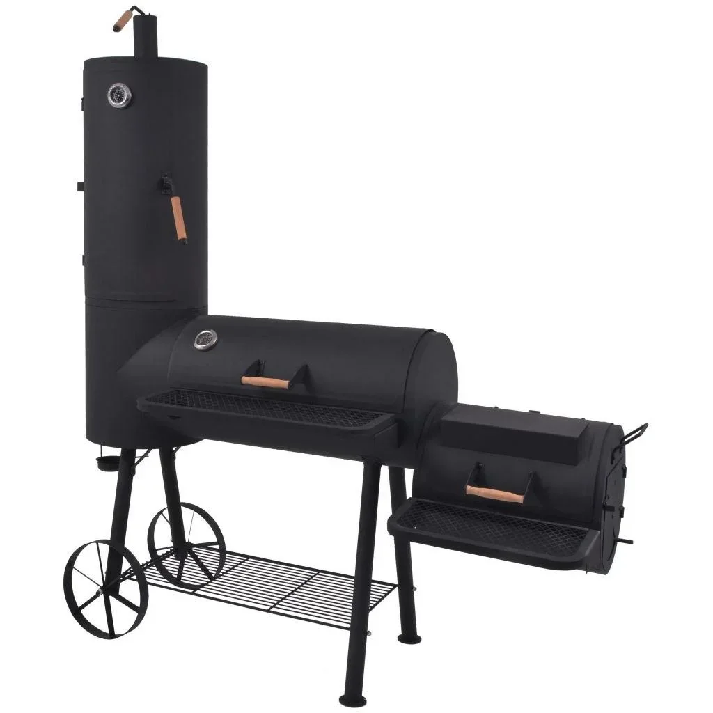 Holzkohlegrill mit unterer Ablage XXL schwarz